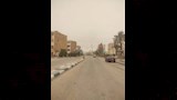 العواصف الترابية في عاصمة المحافظة وهي الخارجة (2)