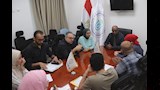 الدكتور أحمد شفيق خلال اجتماعه مع مسؤولي الادارات 
