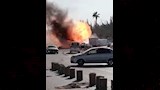 انفجار خط غاز بطريق الواحات (5)