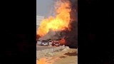 انفجار خط غاز بطريق الواحات (1)