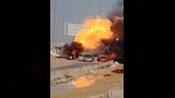 انفجار خط غاز على طريق الواحات