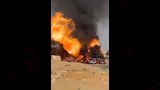 انفجار خط غاز على طريق الواحات