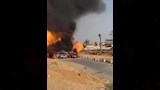 انفجار خط غاز على طريق الواحات