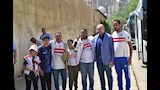 جماهير الزمالك أمام بوبات النادي قبل التوجه إلى برج العرب