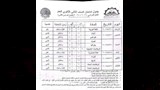 جدول امتحان