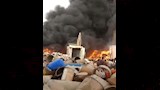 حريق بمخزن خردة في الشرقية