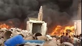السيطرة على حريق مخزن الخردة