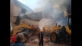حريق هائل يلتهم محتويات مصنع صوف في كفر الشيخ 