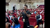 طلاب جامعة حلوان يشاركون في الملتقى الحواري لبناء الوعي بحضور وزير التعليم العالي