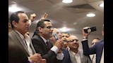 احتفالات خالد البلشي بعد فوزه بمقعد نقيب الصحفيين لدورة ثانية