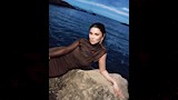 هدى الاتربي في شاطئ مدينة كان الفرنسية 