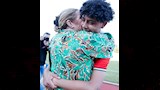 كريستيانو جونيور يعانق جدته بعد فوز ناشئين البرتغا