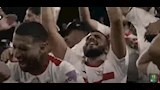جماهير الزمالك من مراسم الإعلان عن الشكل الجديد لكأس دوري أبطال أفريقيا .