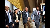 المتحف المصري الكبير يستقبل ووفدًا من صندوق النقد والإمارات