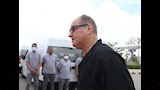 المنتج محمد السعدي في جنازة زوج كارول سماحة