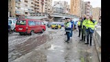 كسح مياه الأمطار بشوارع الإسكندرية