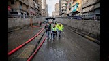كسح مياه الأمطار بشوارع الإسكندرية 
