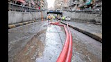 كسح مياه الأمطار بشوارع الإسكندرية