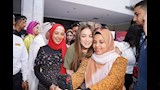 مشاركة كندة علوش في مهرجان أسوان لافلام المرأة بحضور أهالي أسوان 