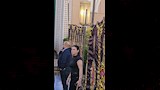 دينا فؤاد في عزاء وليد مصطفى زوج كارول سماحة