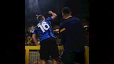 خلال مباراة إنتر ميلان وبرشلونة 