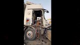 تريلا تقتحم معرض سيارات شهير بالقطامية والخسائر بالملايين