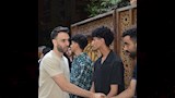 المطرب أحمد الشامي في عزاء المنتج محمد السبكي