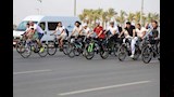 وزير الأوقاف يرتدي زيا رياضيا ويقود دراجة (4)