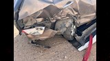 سيارة مظهر شاهين بعد الحادث 