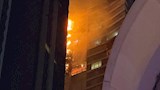 حريق ناطحة سحاب بالإمارات