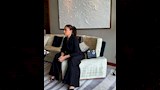 الفنانة هند صبري في جلسة قبل تصوير أحد الإعلانات 