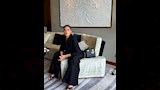 الفنانة هند صبري في جلسة قبل تصوير أحد الإعلانات 