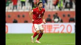احتفال محمد هاني بالفوز على بالميراس