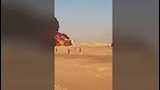 حريق مروع بطريق الواحات بعد تصادم سيارة مواد بترولية بأخرى (3)