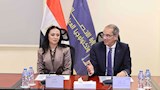 عمرو طلعت وزير الاتصالات ومايا مرسى وزيرة التضامن