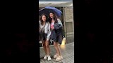 غادة عادل وإنجي في برشلونة