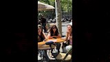 غادة عادل ودينا سليم وإنجي علي في احد شوارع برشلونة