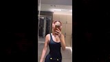 بسمة بوسيل داخل غرفة تغيير الملابس بالجيم 