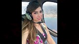 ميرنا جميل داخل طائرة هليوكوبتر (1)