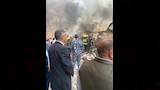 محافظ الجيزة يتفقد الحريق