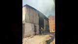 حريق مخزن كرتون