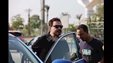 محمد رياض في جنازة سميحة أيوب 