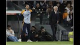 أنشيلوتي ونجله ديفيد خلال عملها في ريال مدريد