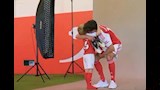 بكاء لاعب أرسنال أثناء تقديمه 