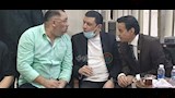 مصطفى كامل وحلمي عبدالباقي في عزاء محمد عواد