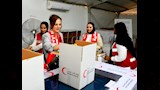 وفد جامعة عين شمس يزور مقر الهلال الأحمر 