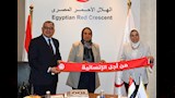 وفد جامعة عين شمس يزور مقر الهلال الأحمر