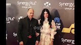 المنتج تامر مرسي وزوجته في العرض الخاص  لفيلم الشاطر