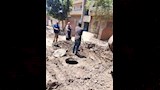 السيطرة على انفجار خط مياه بكفر قورص بالمنوفية (2)