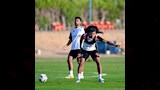 عبدالله السعيد وآدم كايد من تدريبات الزمالك اليوم